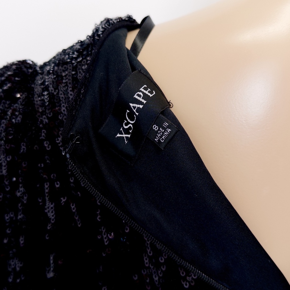 Xscape Long Sleeve Sequin Gown - Picture 7 of 13